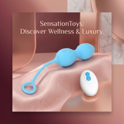 ARMONY - BLOSSOMS HALTÈRE VAGINALE VIBRATION TÉLÉCOMMANDE 10 VIBRATIONS BLEU