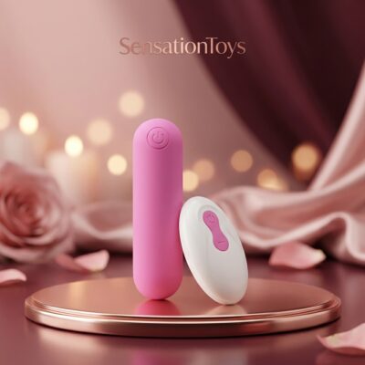 ARMONY - SPLASH JOLINE VIBRATEUR BULLET TÉLÉCOMMANDE EN SILICONE 10 VIBRATIONS 65 X 15 CM ROSE