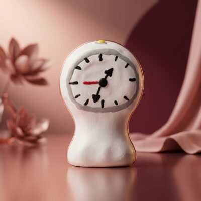 CONDOMERIE - HORLOGE À PRÉSERVATIFS FANTAISIE PEINTE À LA MAIN