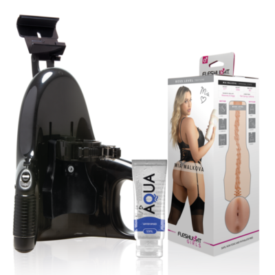 Fleshlight - Mia Malkova Boss Level + Lancement Universel + Lubrifiant Qualité Aqua 50 Ml