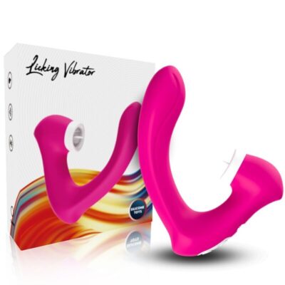 ARMONY - SECRETKISS LĂCHAGE DE CLIT VIBRANT ET VIBRATEUR FUCHSIA COURBĂ