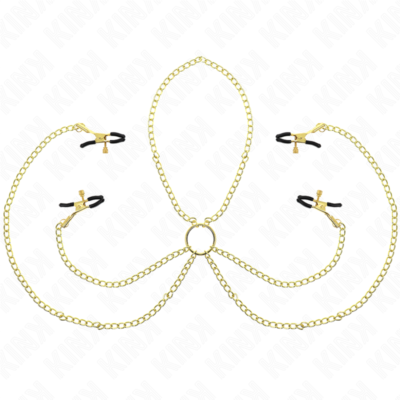 Kink - 4 Pinces À Tamelon et Clito Réglables Or