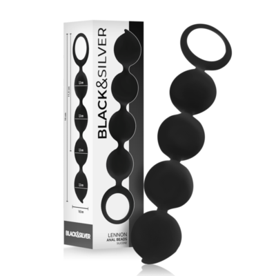BLACK&SILVER - Chapelet Anal Lennon 4 Sphères Silicone 15 Cm