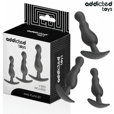 Addicted Toys - Lot de 3 Plug Anal Modèl... - Silicone Doux Débutant