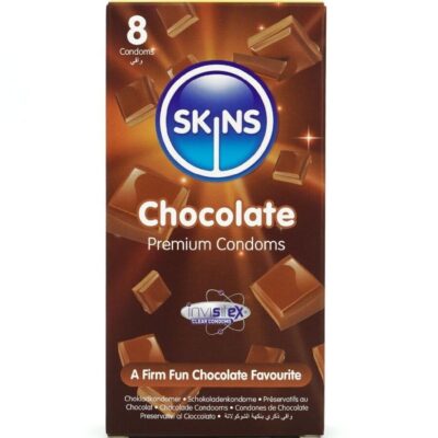Skins - Pack de 8 Préservatifs Premium Chocolat