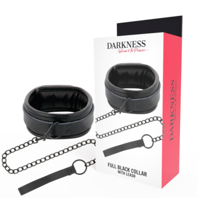 Darkness - Collier Noir avec Chaîne
