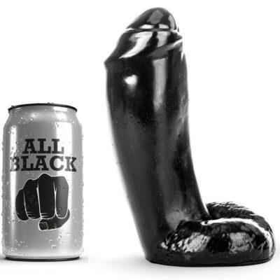 All Black - Gode Réaliste 18 Cm