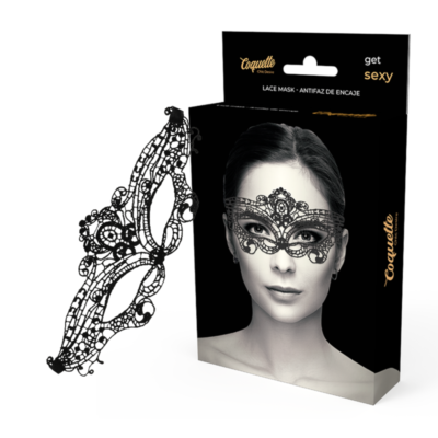 Coquette Chic Desire - Masque Fine Dentelle Noire