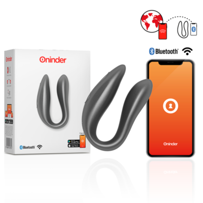 ONINDER - LISBOA STIMULATEUR POINT G & CLITORIS NOIR - APPLICATION GRATUITE
