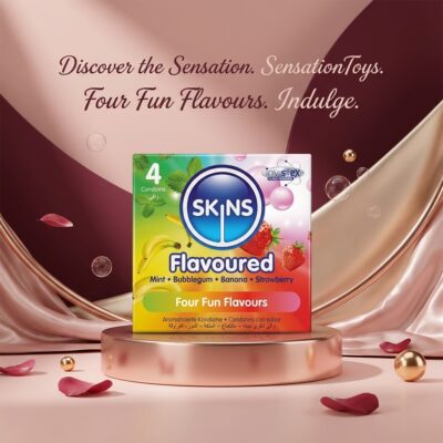 SKINS - PACK DE 4 PRÉSERVATIFS PREMIUM MULTI-SAVEURS