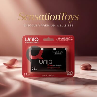 UNIQ - FREE PRÉSERVATIFS SANS LATEX AVEC ANNEAU DE PROTECTION 3 UNITÉS