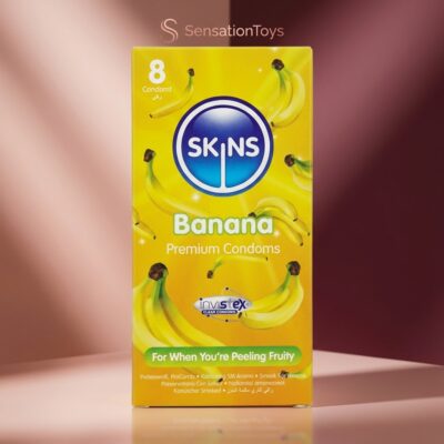 SKINS - PACK DE 8 PRÉSERVATIFS BANANE PREMIUM
