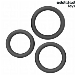 ADDICTED TOYS - LOT D''ANNEAUX PLATS EN SILICONE