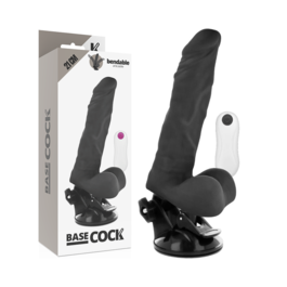 BASECOCK - VIBRADOR REALÍSTICO ARTICULABLE CONTROL REMOTO NATURAL 21 CM -O- 5 CM