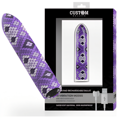 Custom Bullets - Bullet magnétique rechargeable serpent violet, 10 vitesses