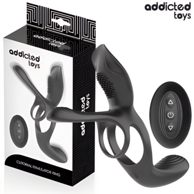 Addicted Toys - Anneau double pénis avec stimulateur clitorial