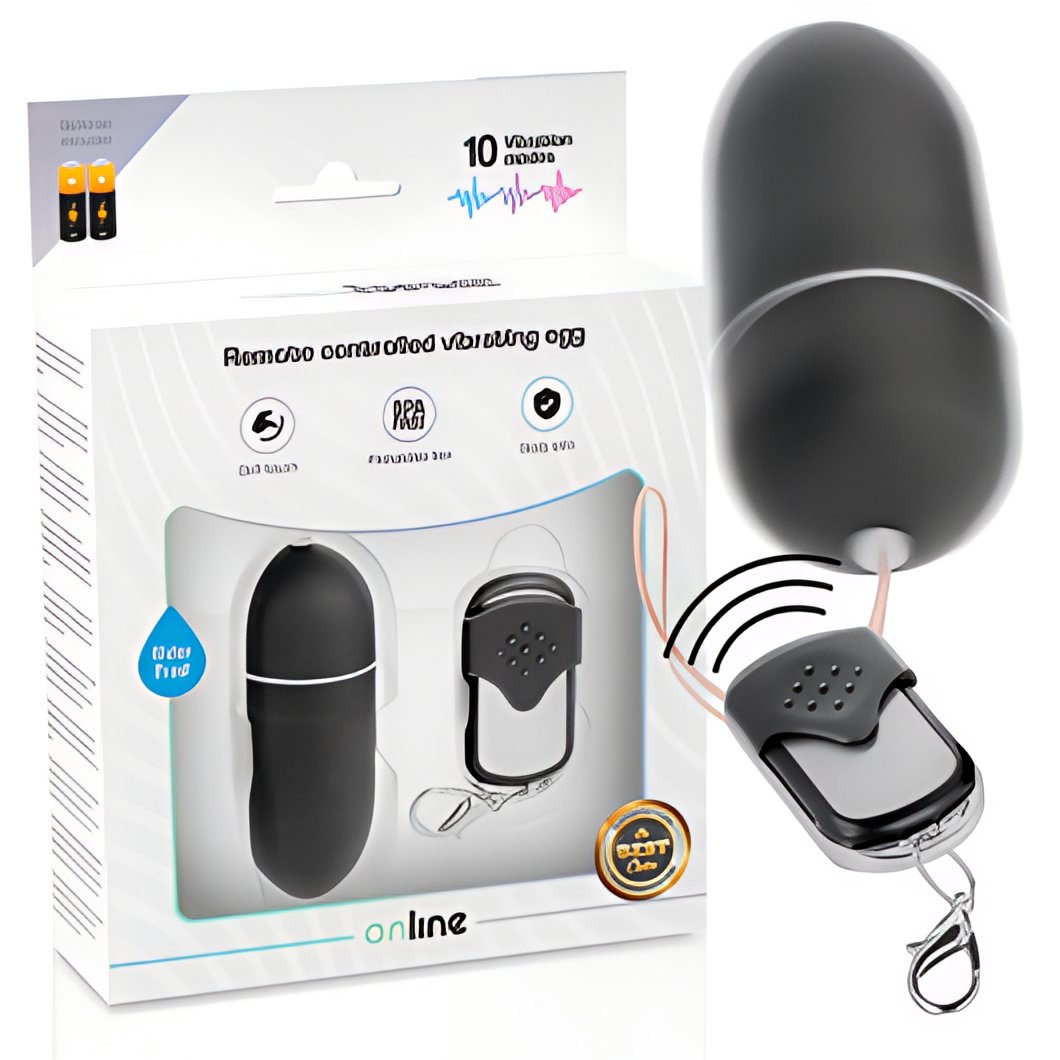 Online - Oeuf vibrant télécommande L noir