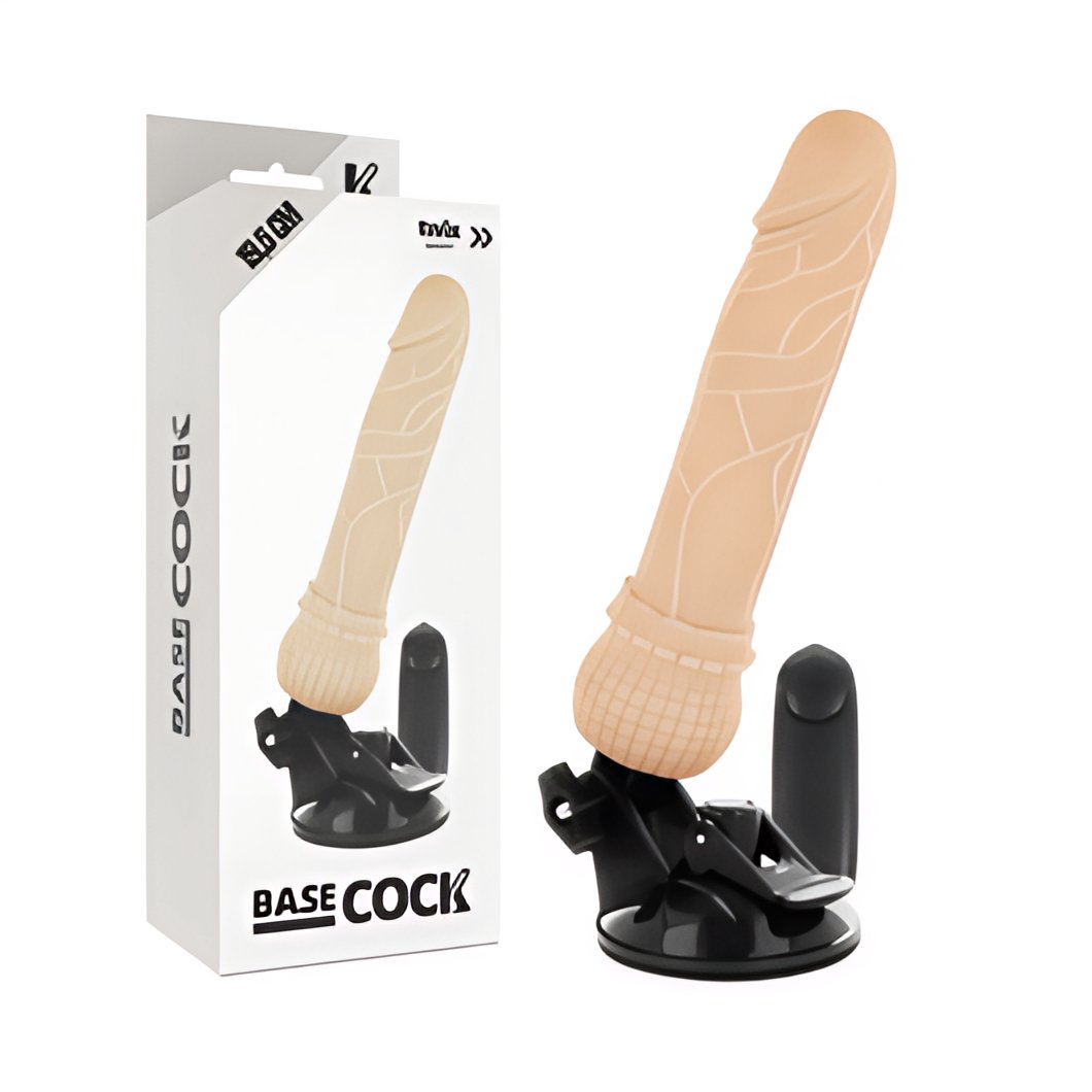 Basecock - Vibromasseur réaliste télécommande naturel 19.5 cm -o- 4 cm