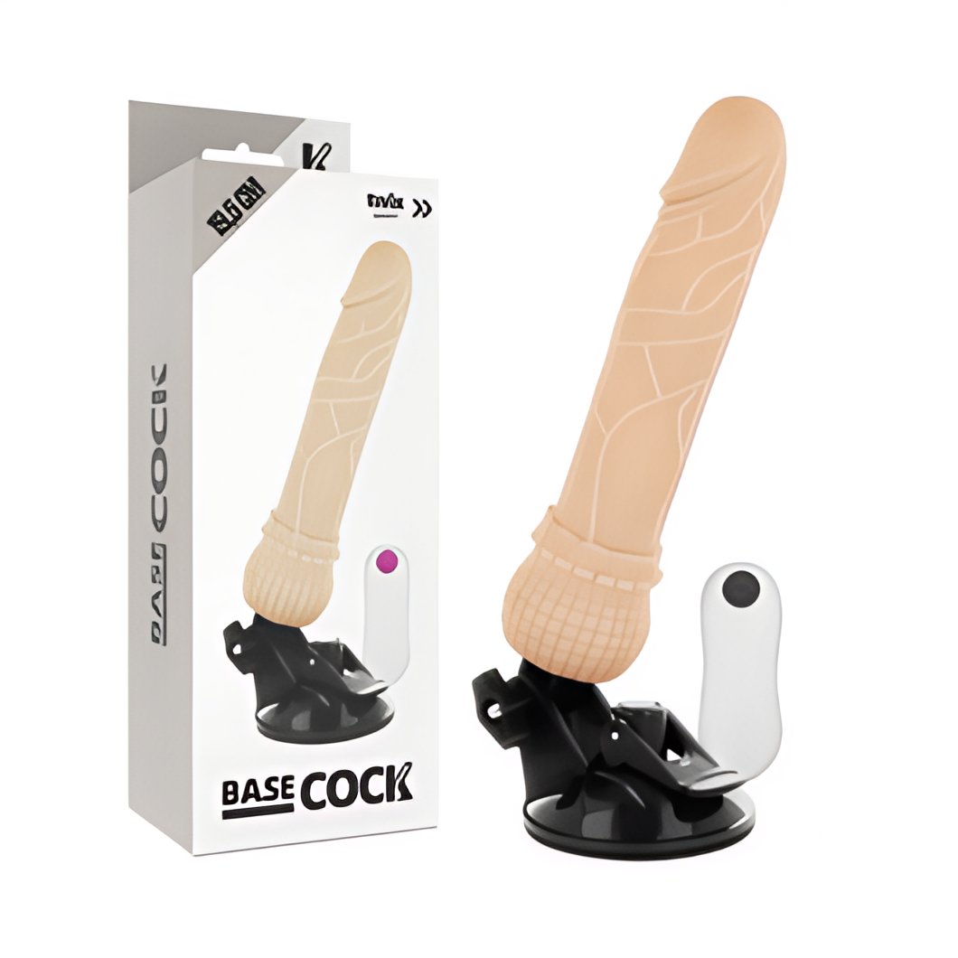Basecock - Vibromasseur réaliste télécommande naturel 19.5 cm -o- 4 cm