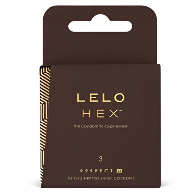 Lelo - Préservatifs hex respect xl, paquet de 3